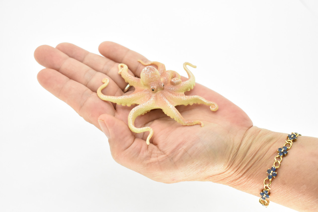 Octopus Toy, Octopodes, Octopoda, Ocean, Deep Sea, Very Realistic Rubber Figure, Model, Educational, Animal, Hand Painted Figurines,     3"     CH110 BB92