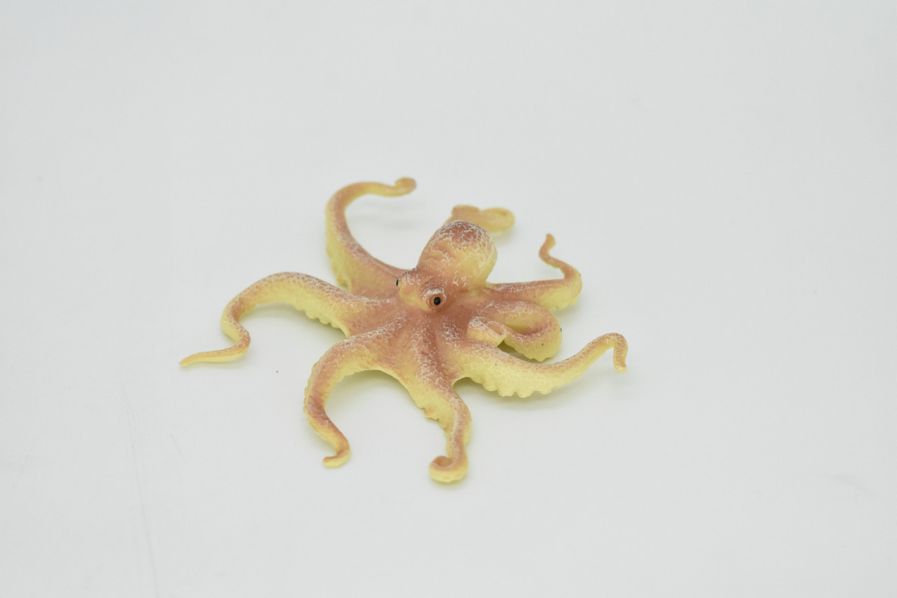 Octopus Toy, Octopodes, Octopoda, Ocean, Deep Sea, Very Realistic Rubber Figure, Model, Educational, Animal, Hand Painted Figurines,     3"     CH110 BB92