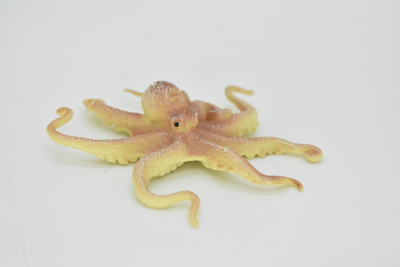 Octopus Toy, Octopodes, Octopoda, Ocean, Deep Sea, Very Realistic Rubber Figure, Model, Educational, Animal, Hand Painted Figurines,     3"     CH110 BB92