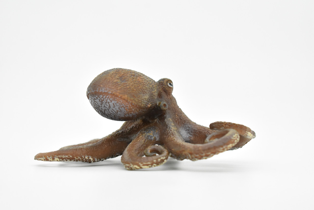 Octopus Toy, Octopodes, Octopoda, Ocean, Museum Quality Rubber Figure, Model, Educational, Animal, Hand Painted, Figurines 5" CH120 BB96