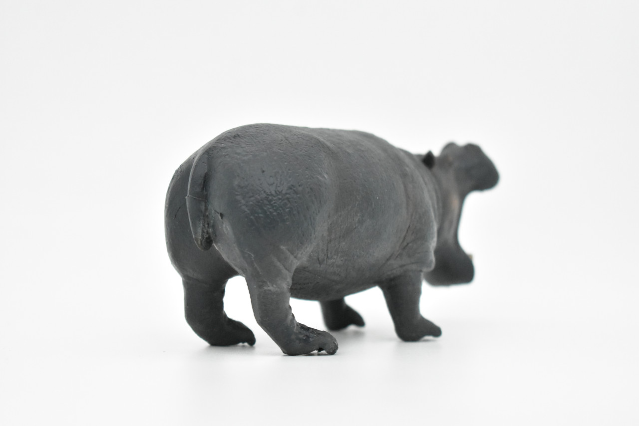 Hippo Toy, Hippopotamus, Africa, Museum Quality Rubber Figure, Model, Educational, Animal, Hand Painted, Figurines 5" CH121 BB96