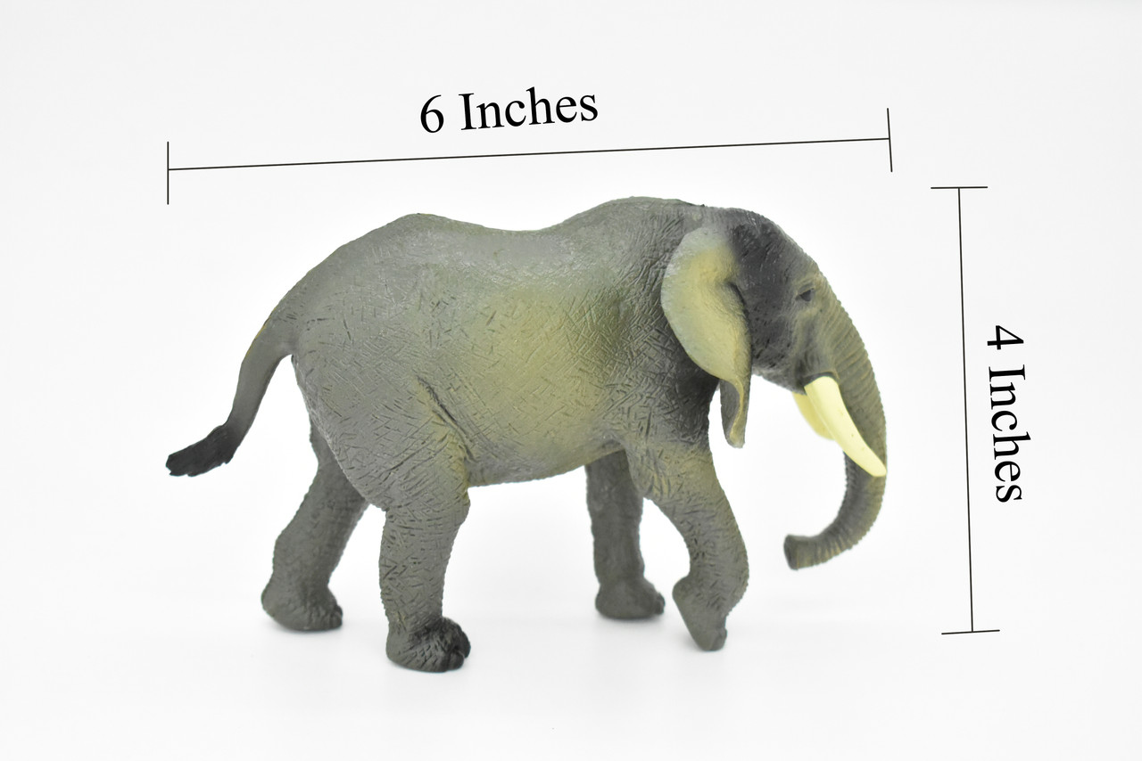 Elephant, Asian, African, Museum Quality Plastic Reproduction, Hand Painted Figurines      6"       CH134 B243