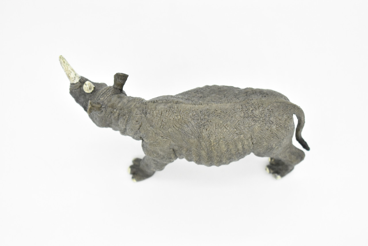 Rhino, Rhinoceros, Animal,  Very Realistic Rubber Reproduction, Hand Painted Figurines     5.5"    CH137 B244