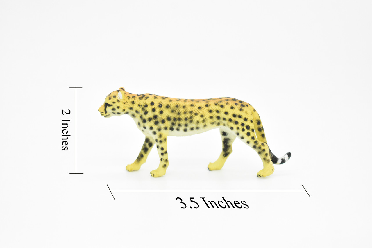 Cheetah, Cat, Africa, Very Realistic Rubber Figure, Model, Hand Painted Figurines     3.5"      CH144 B245