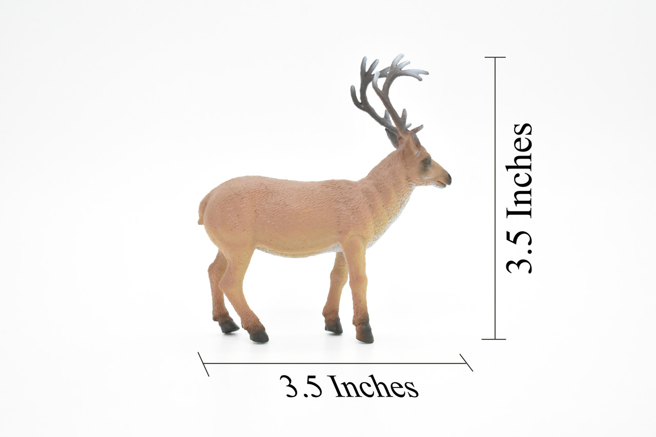 Elk, Wapiti, Realistic Rubber Reproduction, Hand Painted Figurines       3.5"      CH146 B246