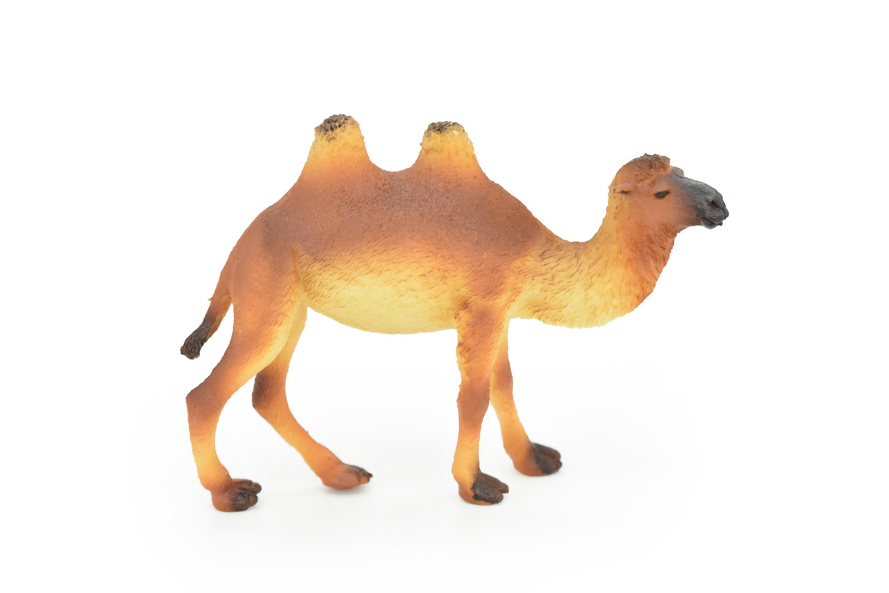 Camel, Bactrian, Two Humps, Realistic Rubber Reproduction, Hand Painted Figurines    4.5"     CH154 B248