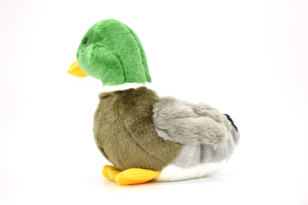 Mallard Duck Plush Toy, Realistic Stuffed Animal, Male, Drake, Lifelike, Stuffed Bird, Soft, Toy, Educational, Kids, Gift, Soft Plush Bird     10"      CC29 BB9