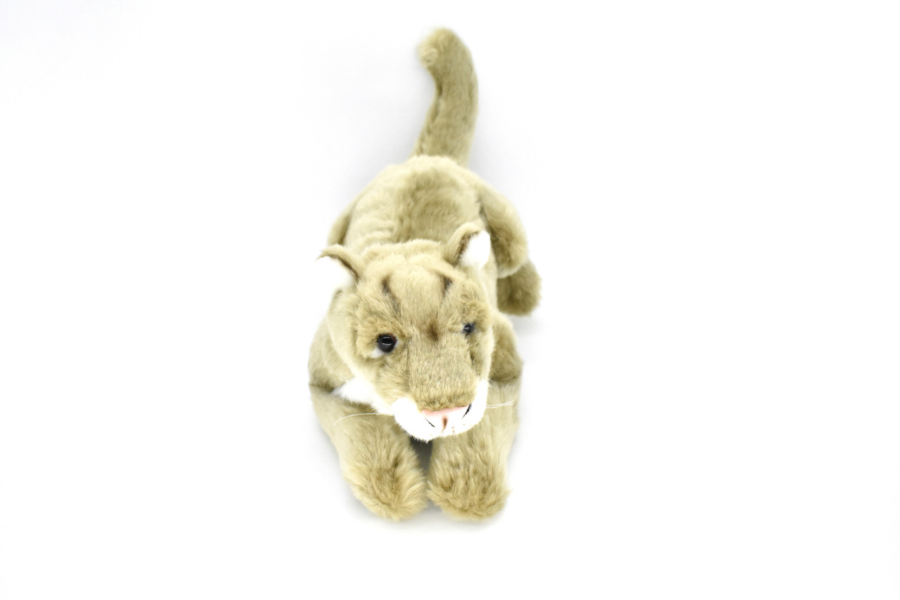 Mountain Lion Plush Toy, Realistic Stuffed Animal, Big Cat, Puma, Lifelike, Stuffed Cougar, Soft, Toy, Educational, Kids, Gift         16"       F4511 BB8                   