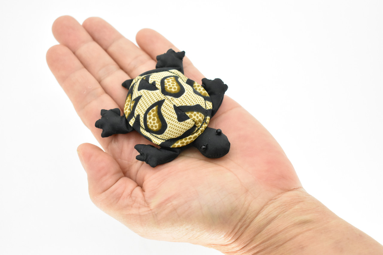 Tortoise, Turtle, Reptiles, Brown, HandMade In Thailand, Sand Creatures, Paper Weight, Bean Bag, Cornhole, Game, Toy, Kids, Educational, 3 Inches. 