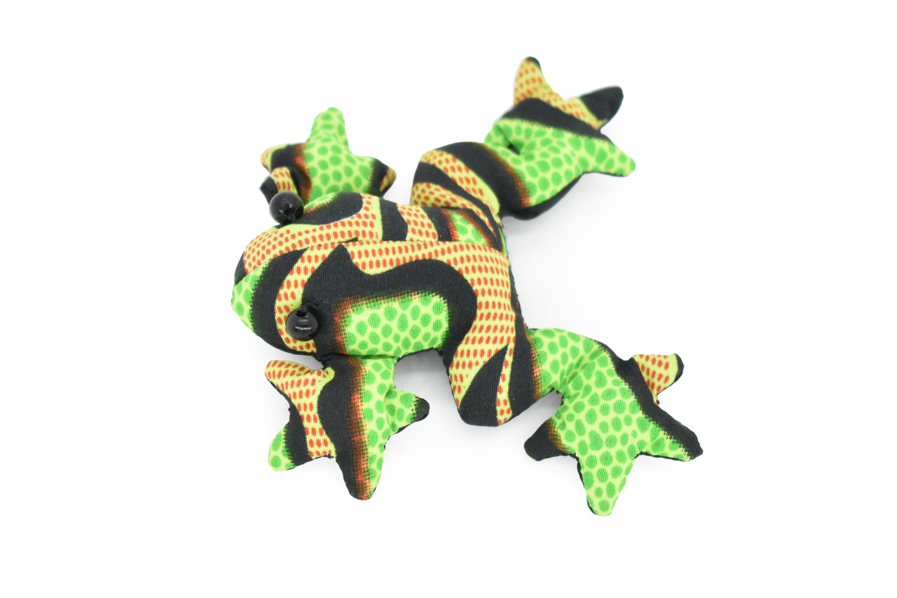 Frog, Amphibians, Green,  Hand Made, Thailand, HandMade, Thailand, Sand Creatures, Toy, Paper Weight, Bean Bag, Cornhole, Game, Kids, Educational,  3 Inches.