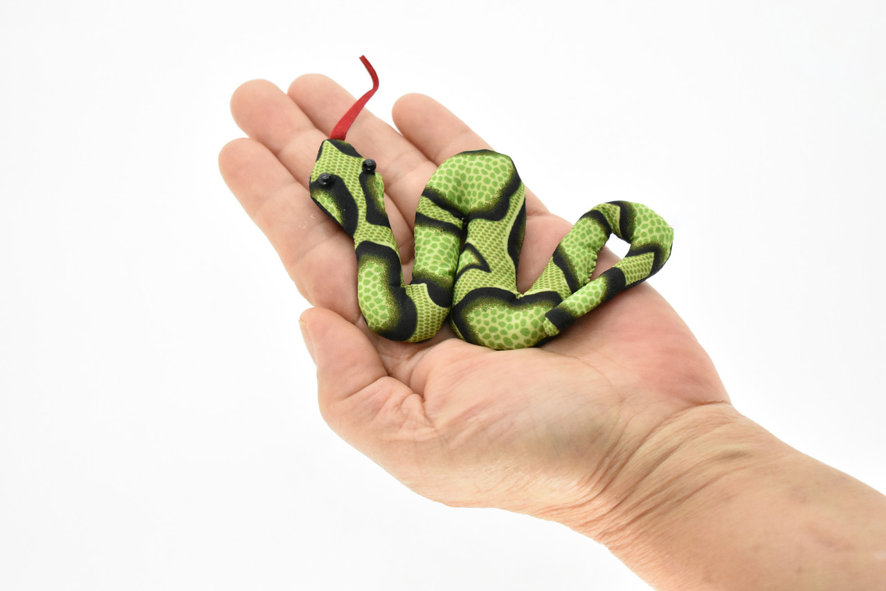 Snake, Reptiles, Green, Hand Made, Thailand Sand Creatures, Toy, Paper Weight, Bean Bag, Cornhole , Game,         4"   TH15 BB67