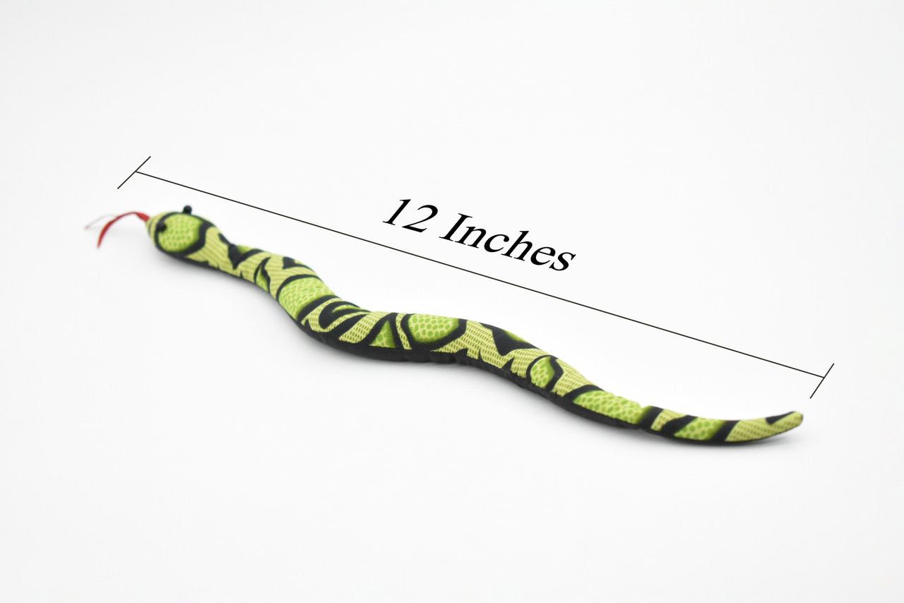 Snake, Reptiles, Green, Hand Made In Thailand, Sand Creatures, Paper Weight, Bean Bag, Cornhole, Game, Toy, Kids, Educational, 12 Inches Long.