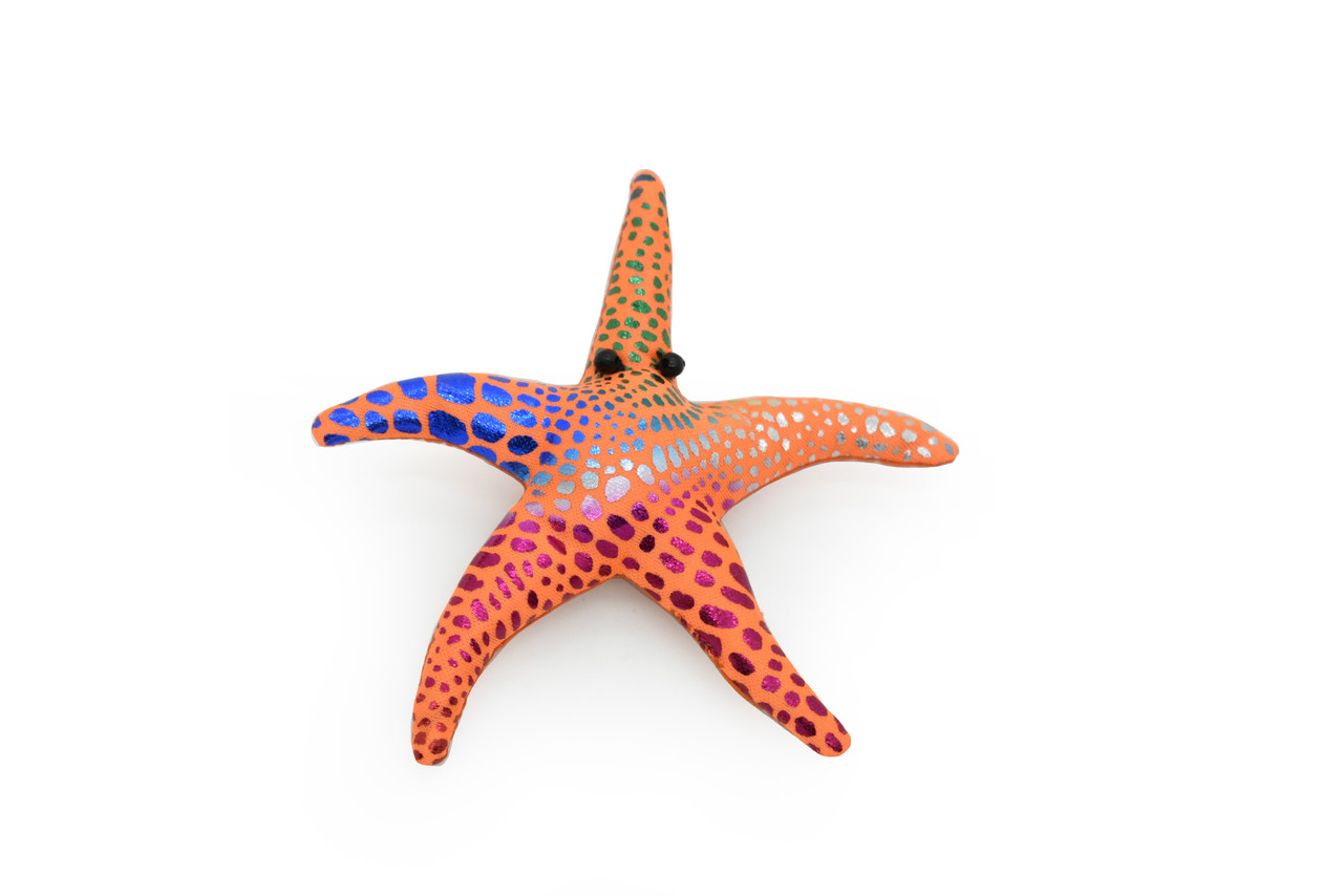Starfish, Asteroidea, Orange,  Hand Made, Thailand Sand Creatures, Toy, Paper Weight, Bean Bag, Cornhole, Game,    3 1/2"   TH26 BB68