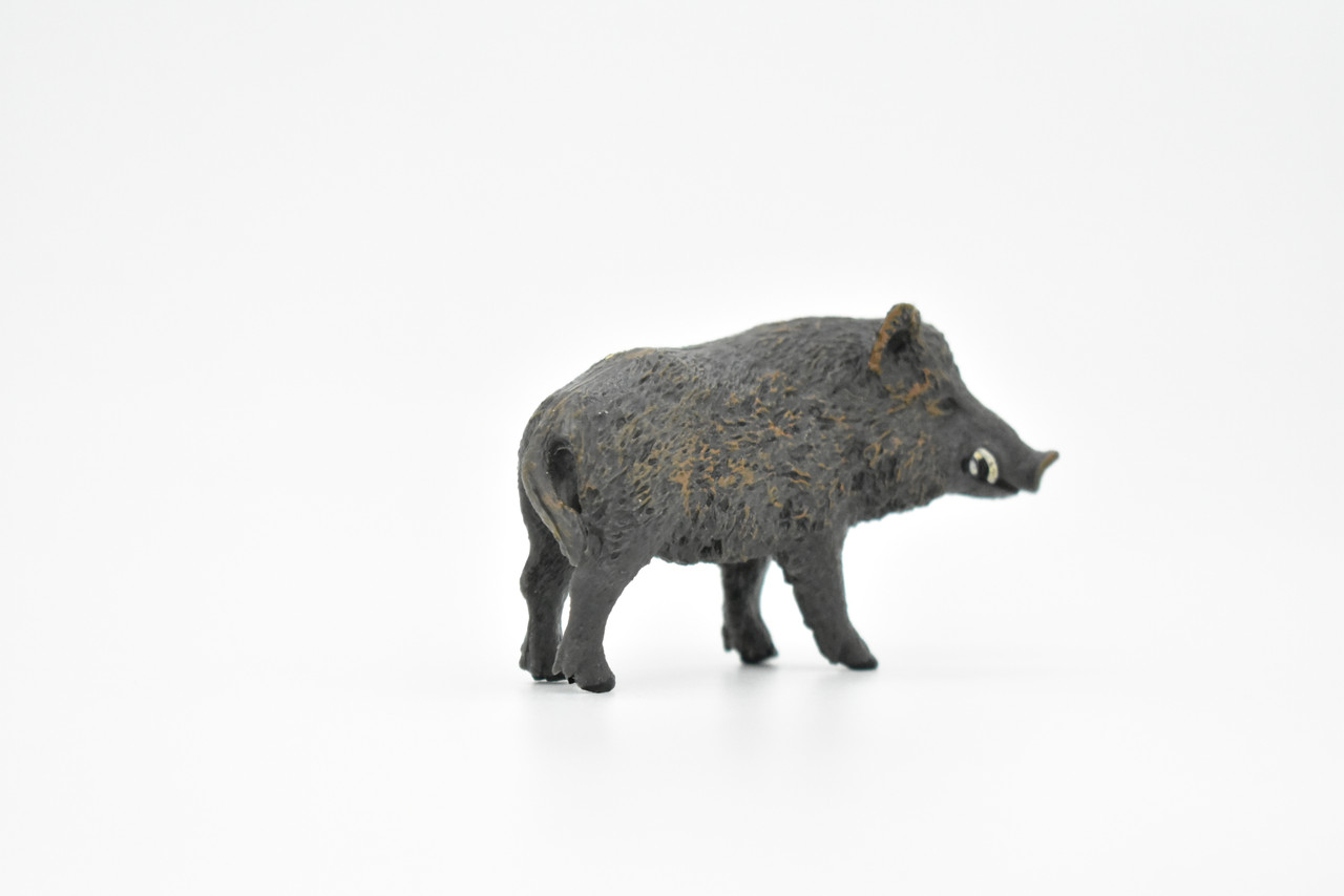 Wild Boar Toy, Wild Pig, Very Realistic Rubber Figure, Model, Educational, Animal, Hand Painted Figurines      3"     CH117 BB94