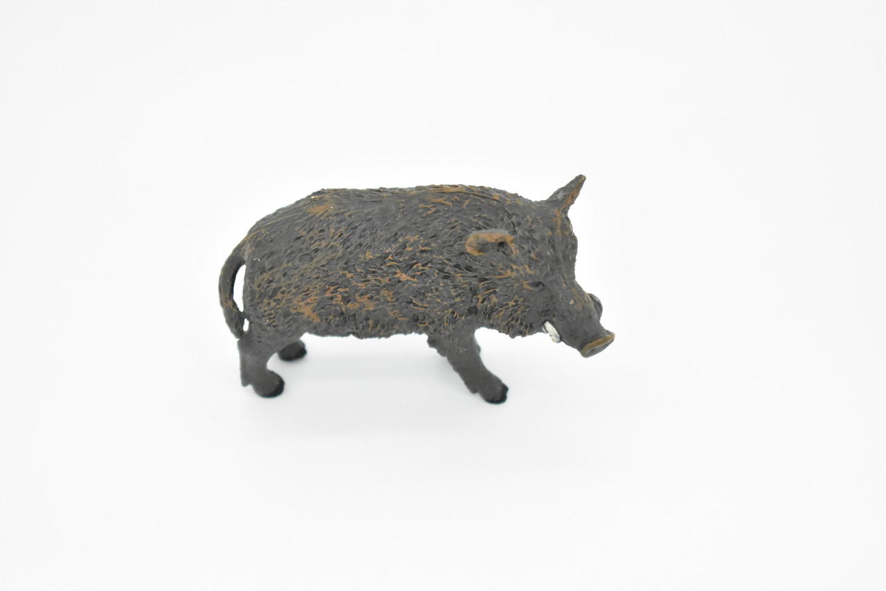 Wild Boar Toy, Wild Pig, Very Realistic Rubber Figure, Model, Educational, Animal, Hand Painted Figurines      3"     CH117 BB94