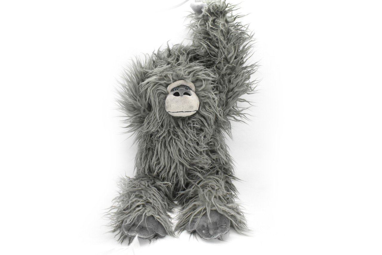 Gorilla, Grey, Shaggy, Heirloom,  Very Nice Plush Animal ,      14"   RI04 B251