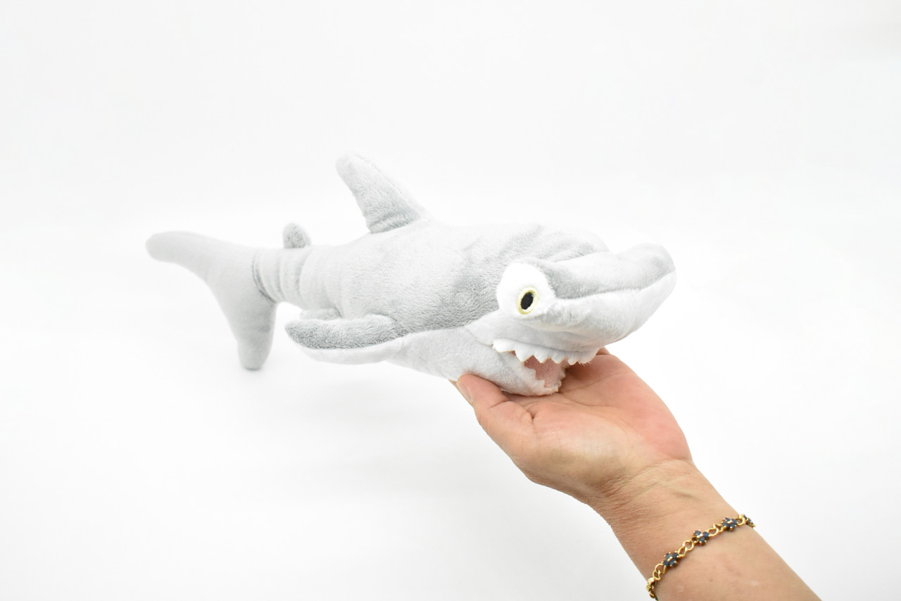 Shark, Hammerhead, Marine Fish, Stuffed Animal, Plush, Educational, Realistic Design, Figure, Replica, Soft, Toy, Kids, Educational, Gift,    15"   RI06 B253