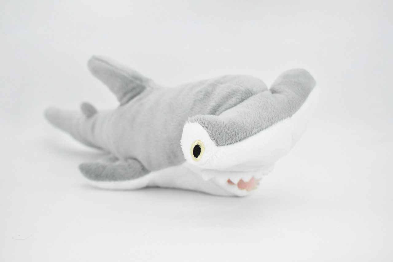 Shark, Hammerhead, Marine Fish, Stuffed Animal, Plush, Educational, Realistic Design, Figure, Replica, Soft, Toy, Kids, Educational, Gift,    15"   RI06 B253