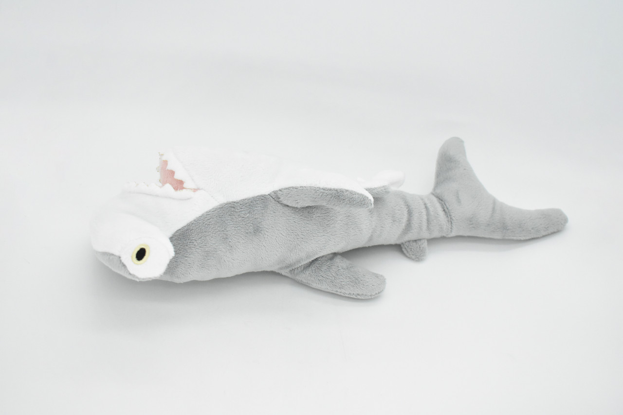 Shark, Hammerhead, Marine Fish, Stuffed Animal, Plush, Educational, Realistic Design, Figure, Replica, Soft, Toy, Kids, Educational, Gift,    15"   RI06 B253