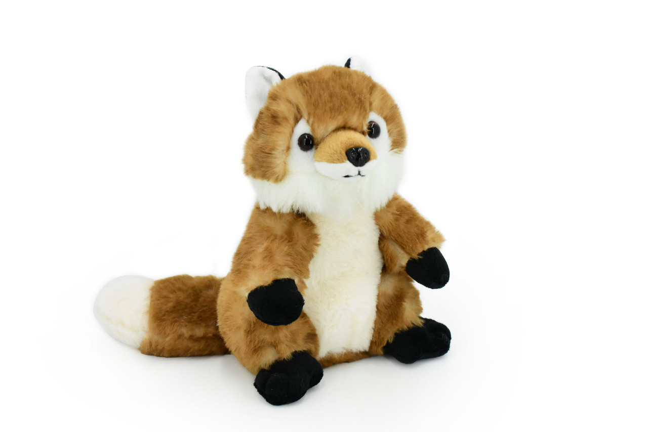 Red Fox, Canidae, Vulpes vulpes, Very Nice Plush, Stuffed Animal, Educational, Realistic Figure, Lifelike Model, Replica, Toy, Kids, Gift,       10 Inches.  