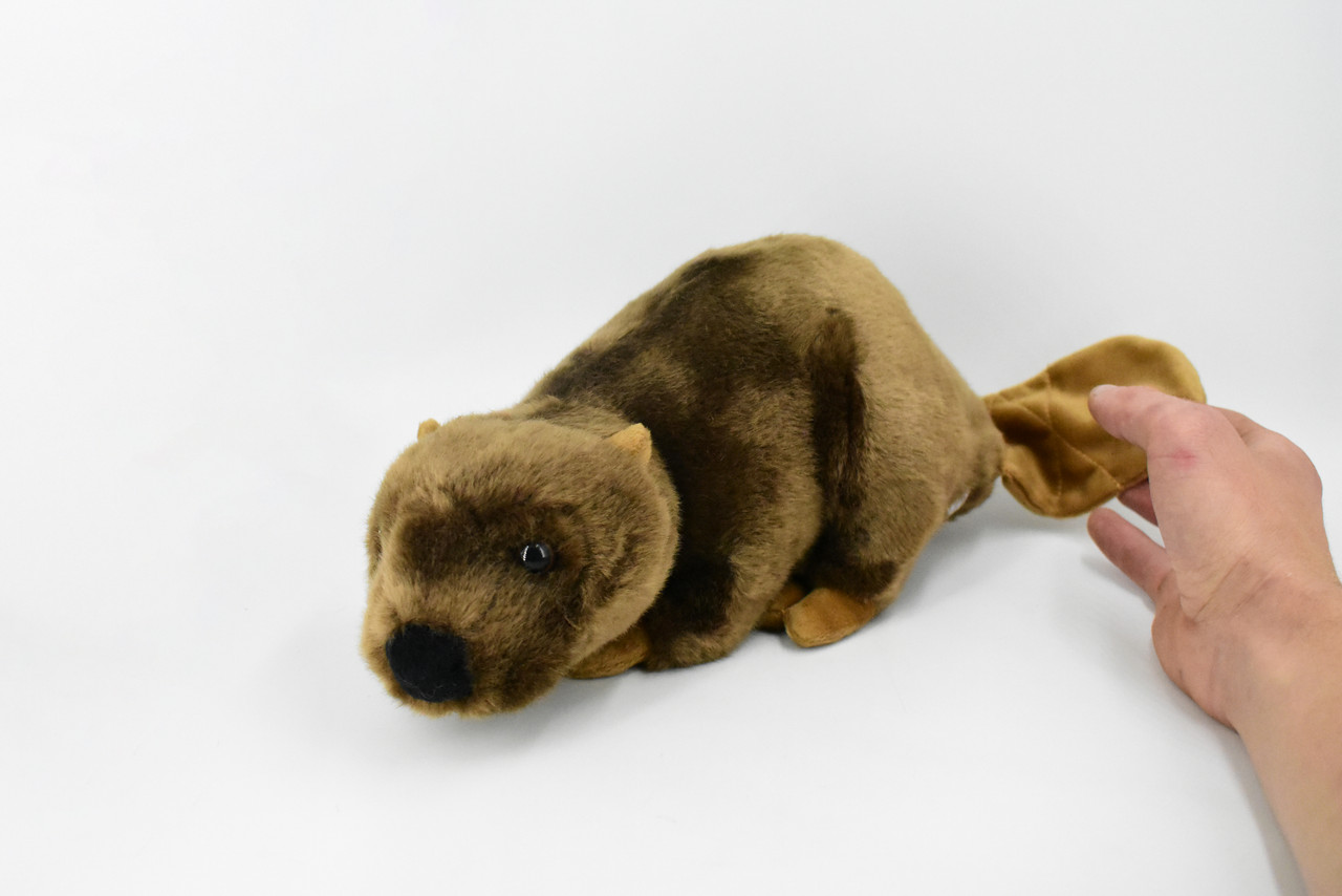 Beaver Plush Toy, Realistic Stuffed Animal, Castor, Lifelike, Stuffed Beaver, Soft, Toy, Educational, Kids, Gift        11"      F4503 BB51