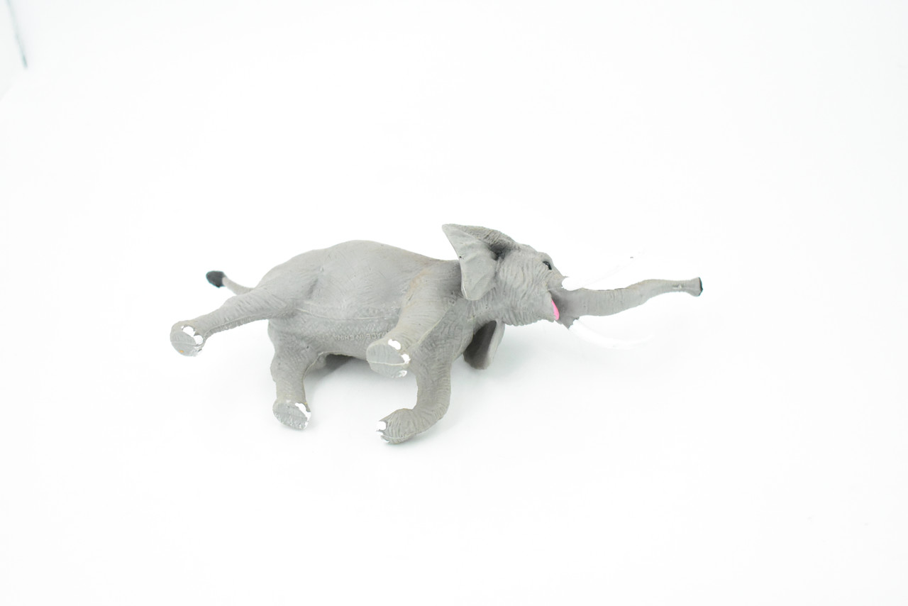 Elephant, Bull, African, Museum Quality Plastic Animal Toy, Educational, Realistic Hand Painted Figure, Lifelike Model, Figurine, Replica, Gift,      7"     CWG87 B237