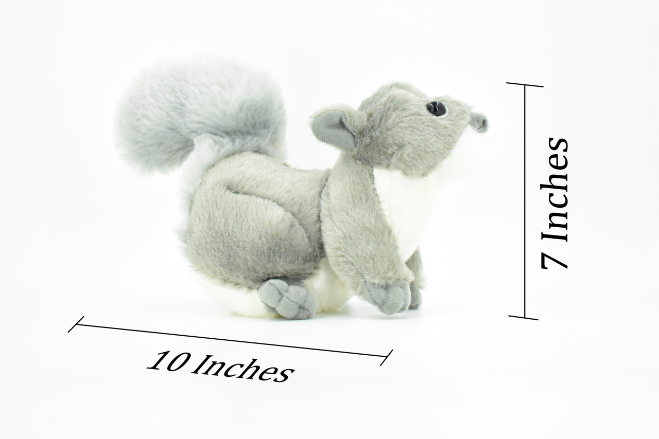 Squirrel, Gray, Realistic, Lifelike, Stuffed, Soft, Toy, Educational, Animal, Kids, Gift, Very Nice Plush Animal     10"     F3470 B391