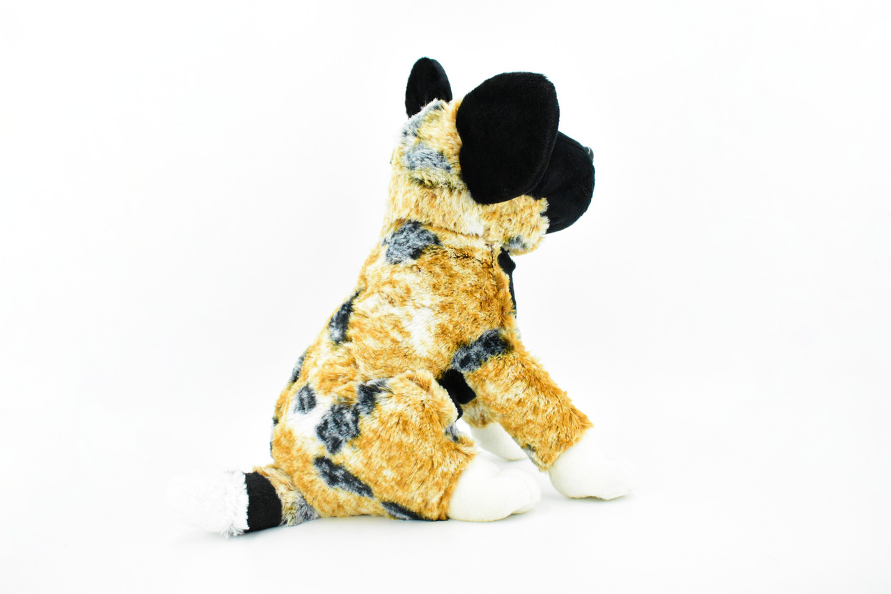 Wild Dog, African Painted Dog, Stuffed Animal, Educational, Plush Realistic Figure, Lifelike Model, Replica, Gift,    12"    F3270 B392