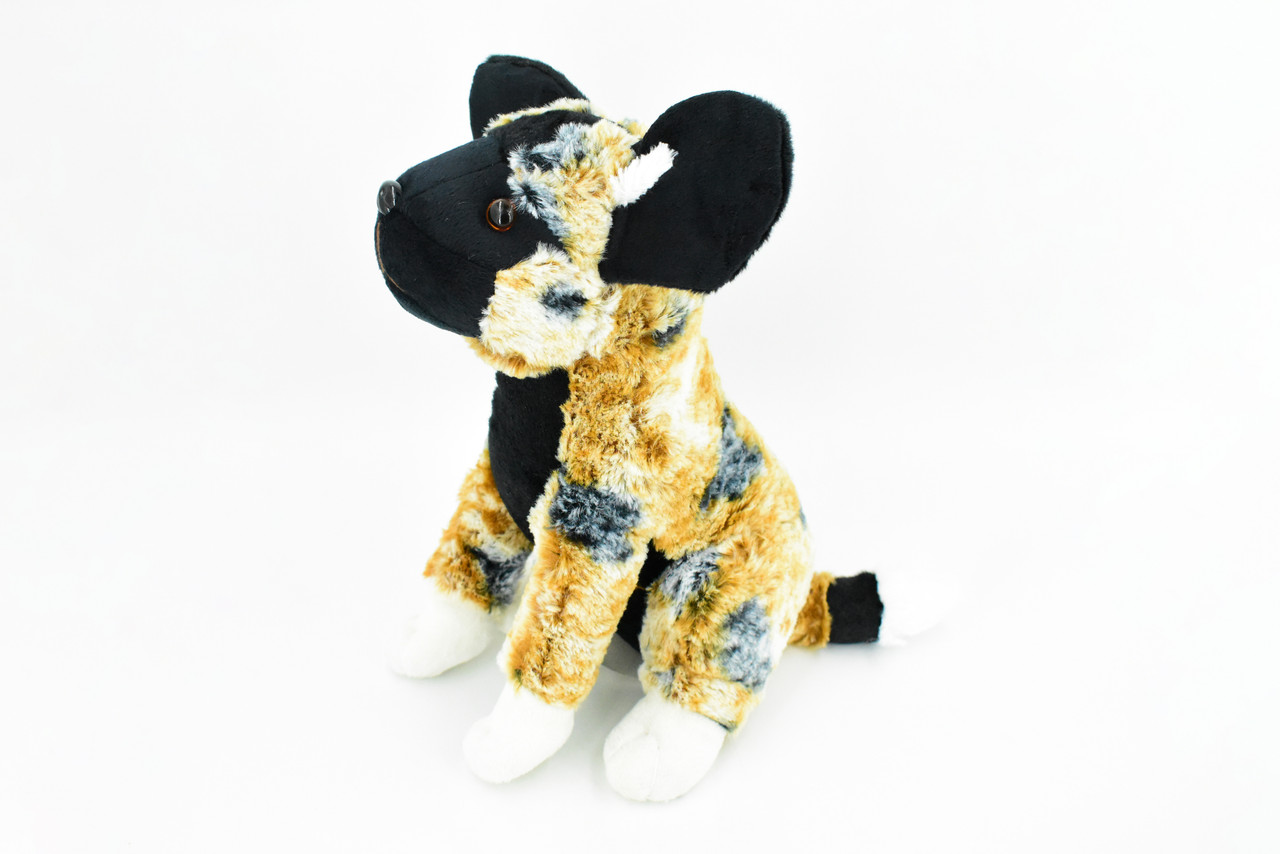 Wild Dog, African Painted Dog, Stuffed Animal, Educational, Plush Realistic Figure, Lifelike Model, Replica, Gift,    12"    F3270 B392