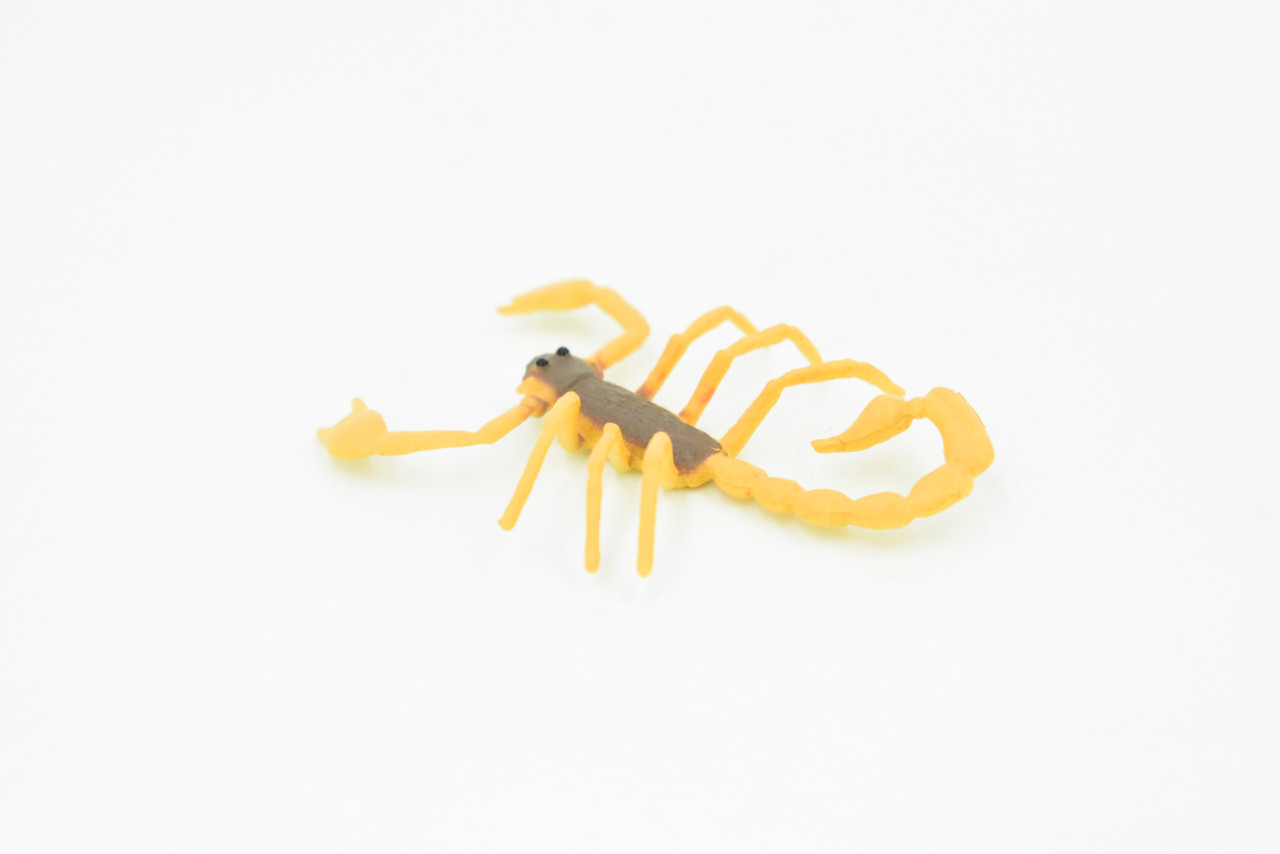 Scorpion, Orange & Brown, Rubber Toy Animal, Realistic Figure, Model, Replica, Kids Educational Gift,     2 1/2"     F1055 B190