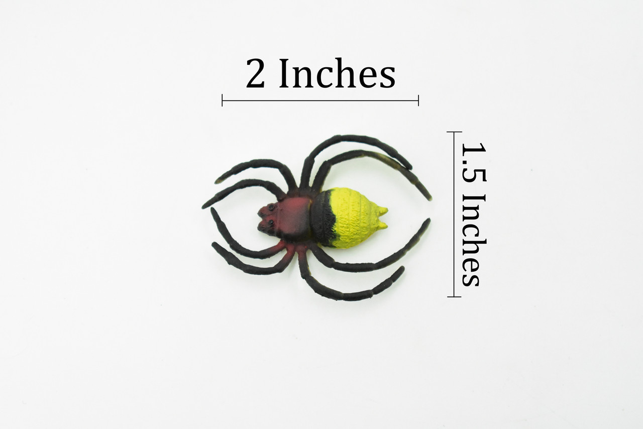 Spider, Orb, Plastic Toy Insect, Kids Gift, Realistic Figure, Educational Model, Replica, Gift,        2"       F1059 B190