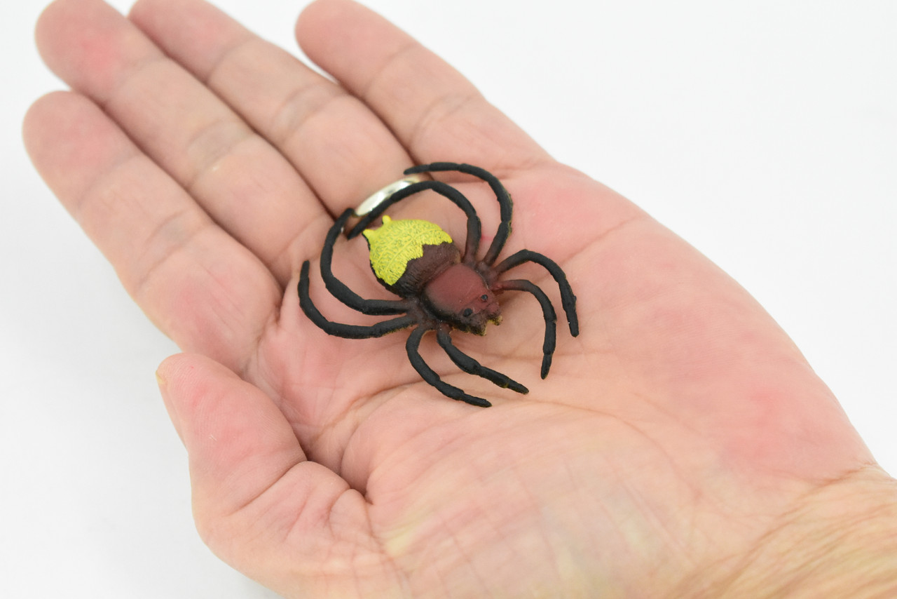 Spider, Orb, Plastic Toy Insect, Kids Gift, Realistic Figure, Educational Model, Replica, Gift,        2"       F1059 B190
