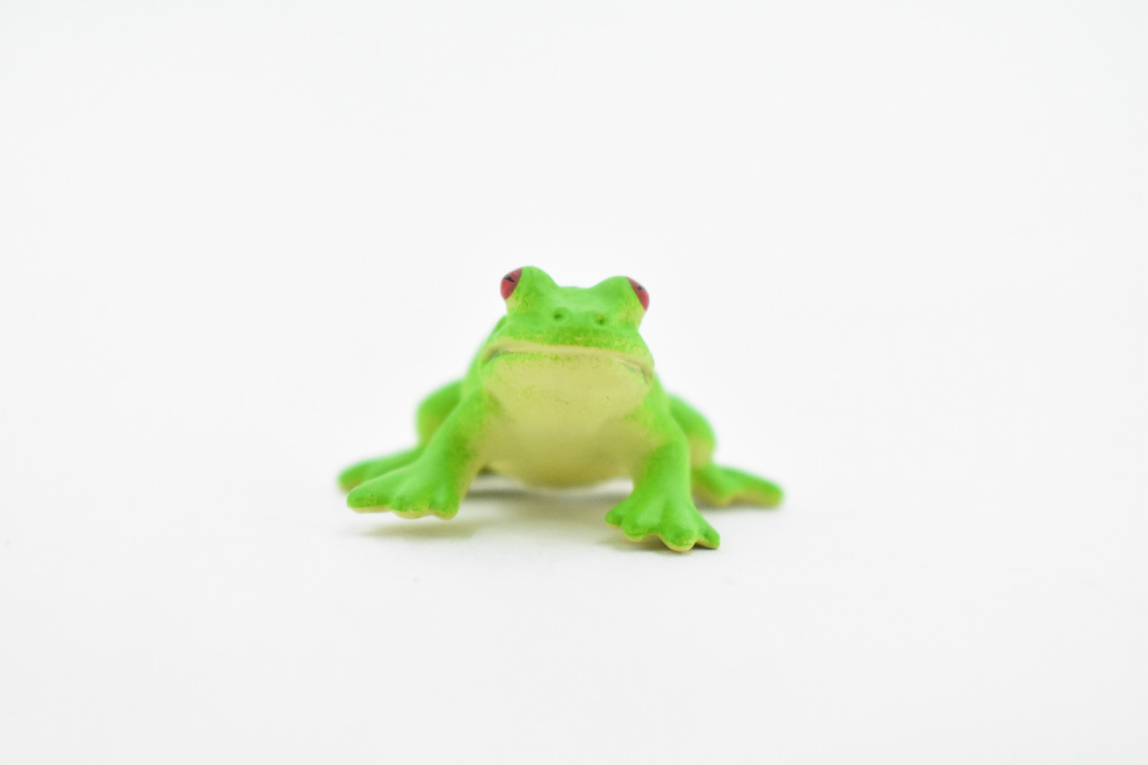 Frog, Green Tree Frog Realistic Rainforest Figure Model Replica Kids Educational Gift 1.25" F7014 B33