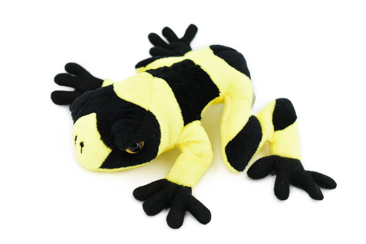 Frog, Yellow banded Poison Dart Frog, Stuffed Animal, Soft, Plush, Toy, Educational, Rainforest, Gift,      9"     WR06 B620