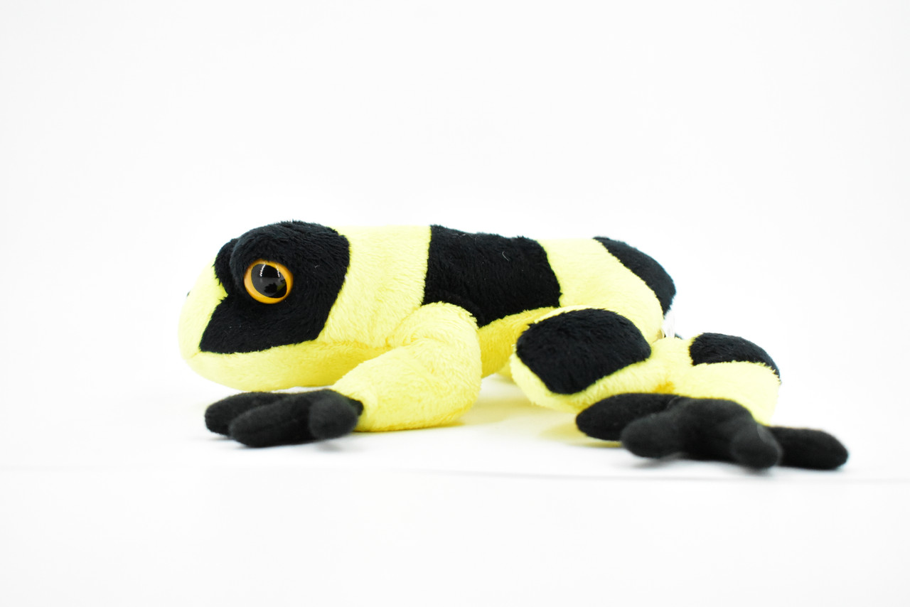 Frog, Yellow banded Poison Dart Frog, Stuffed Animal, Soft, Plush, Toy, Educational, Rainforest, Gift,      9"     WR06 B620