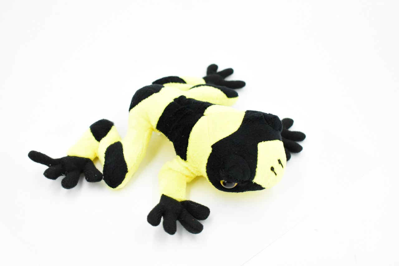 Frog, Yellow banded Poison Dart Frog, Stuffed Animal, Soft, Plush, Toy, Educational, Rainforest, Gift,      9"     WR06 B620