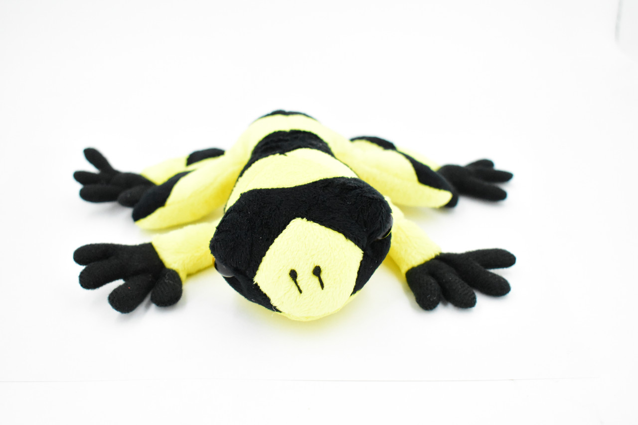 Frog, Yellow banded Poison Dart Frog, Stuffed Animal, Soft, Plush, Toy, Educational, Rainforest, Gift,      9"     WR06 B620