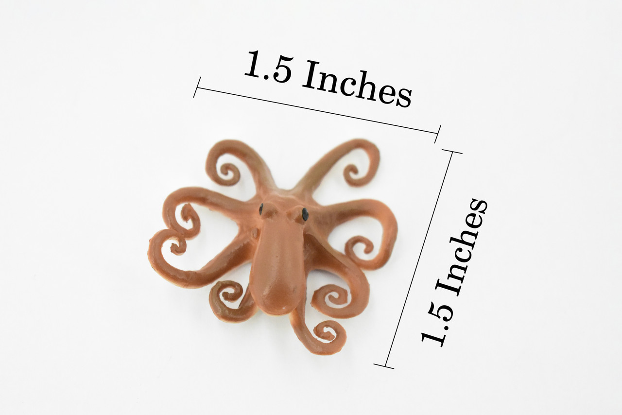 Octopus, Octopodes, Octopoda, Octopi, Museum Quality, Hand Painted, Realistic Toy Figure, Diorama Model, Replica, Kids, Educational, 2 Inches. 