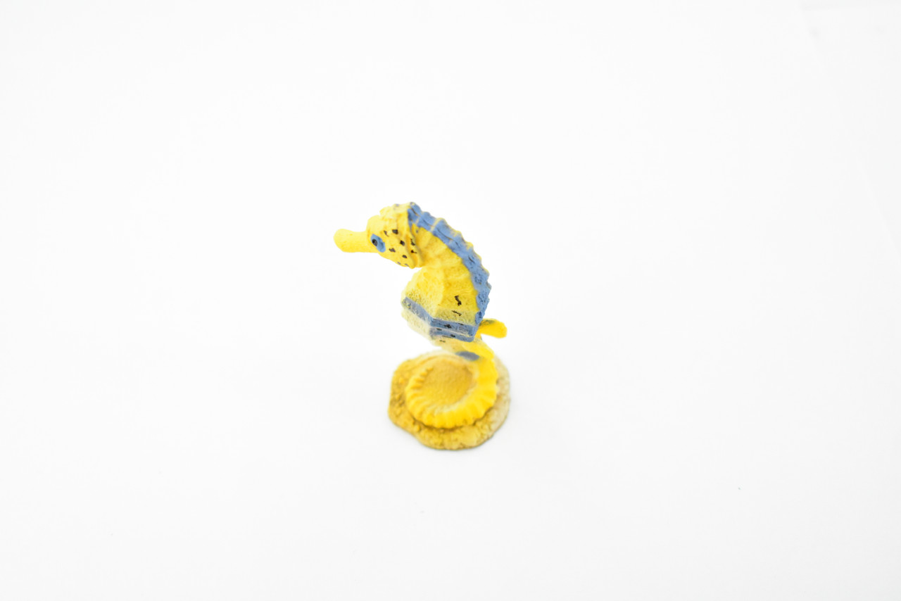 Seahorse, Sea-Horse, Sea Horse, Rubber, Museum Quality, Hand Painted, Realistic Toy Figure, Diorama Model, Replica, Kids, Educational,  2 1/4 Inches.