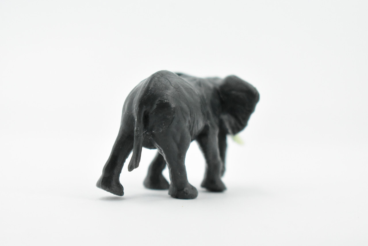 Elephant, Asian, Rubber Animal, Realistic Toy Figure, Model, Replica, Kids, Hand Painted, Educational, Gift,      2 1/2"       CH420 BB108