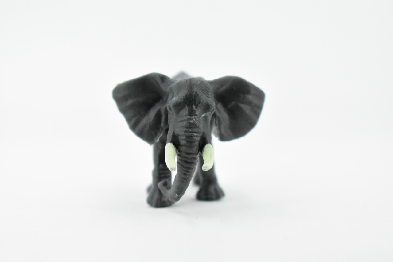 Elephant, Asian, Rubber Animal, Realistic Toy Figure, Model, Replica, Kids, Hand Painted, Educational, Gift,      2 1/2"       CH420 BB108