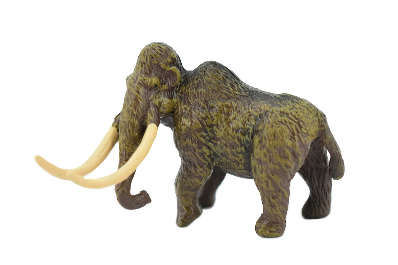 Wooly Mammoth, Prehistoric, Extinct Animal, Hand Painted, Realistic Toy Figure, Model, Replica, Kids, Educational, Gift,      3"     CH432 BB109