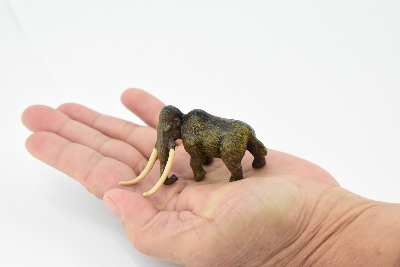 Wooly Mammoth, Museum Quality, Hand Painted, Educational, Prehistoric, Extinct Animal, Realistic Toy Figure, Diorama Model, Replica, Kids,  3 Inches. 