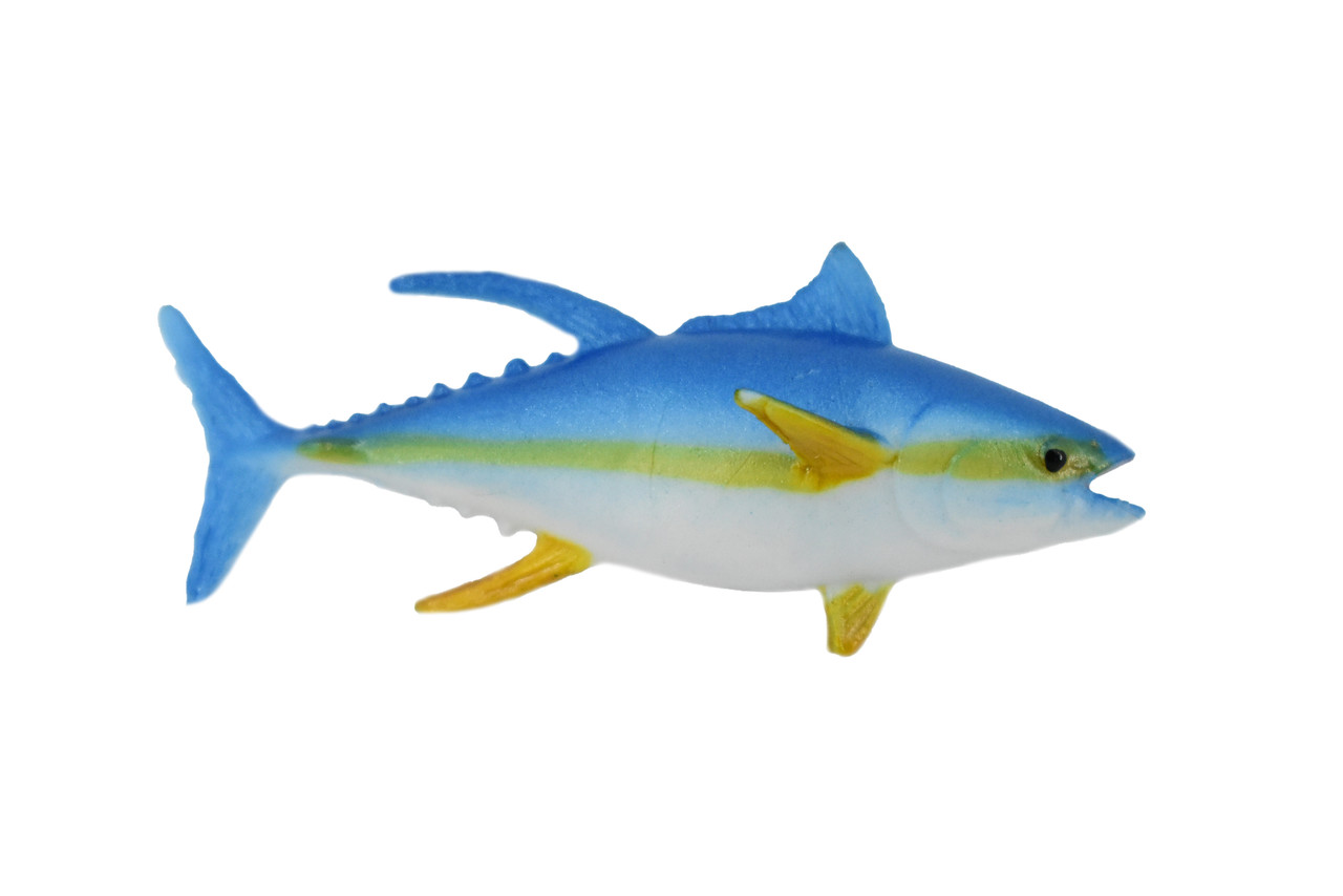 Bluefin Tuna, Rubber Fish, Realistic Toy Figure, Model, Replica, Kids, Hand Painted, Educational, Gift,          2 1/2"      CH438 BB109