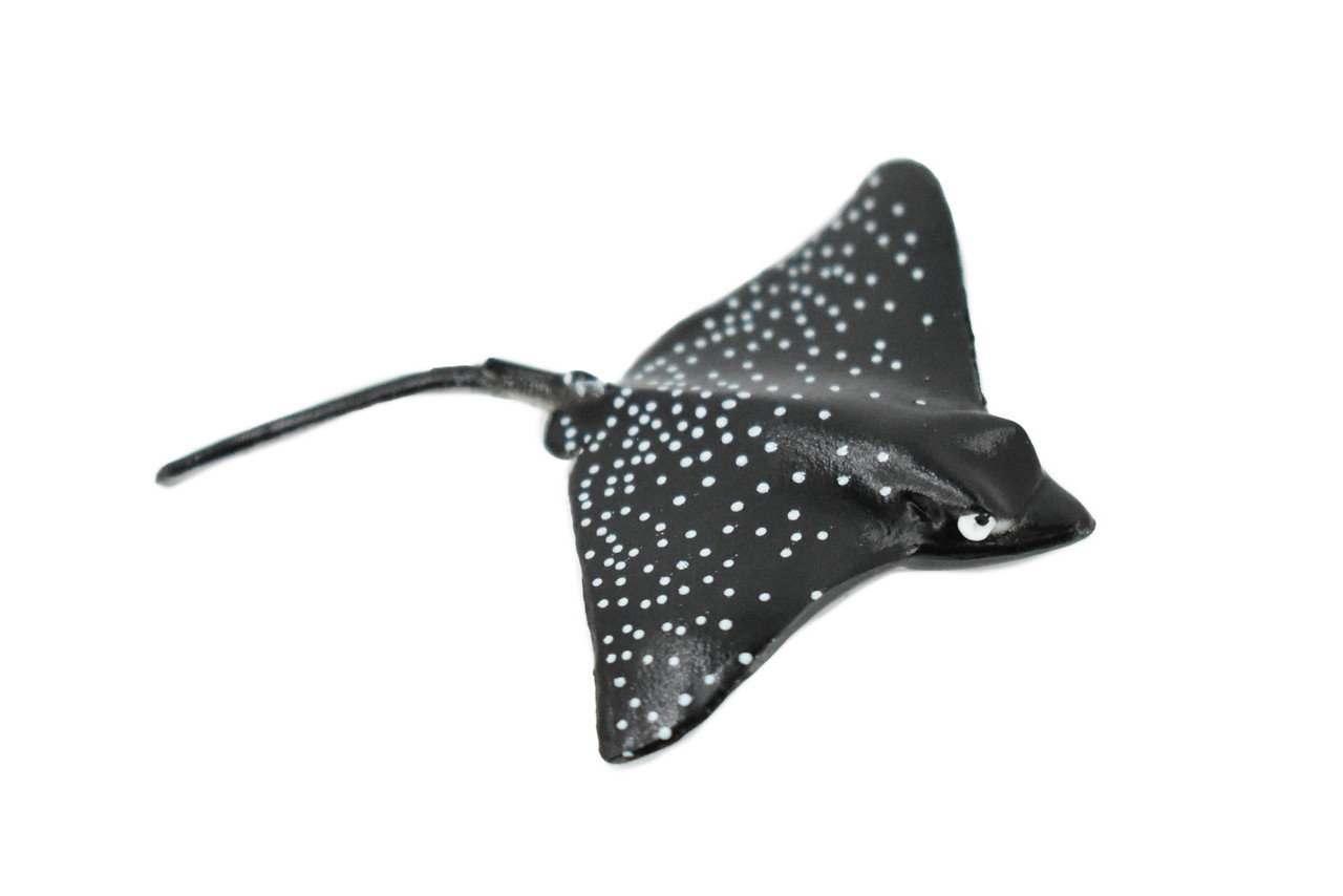 Ray, Spotted Eagle Ray, Skate, Rubber Fish, Realistic Toy Figure, Model, Replica, Kids, Educational, Gift,        2 1/2"     CH439 BB109