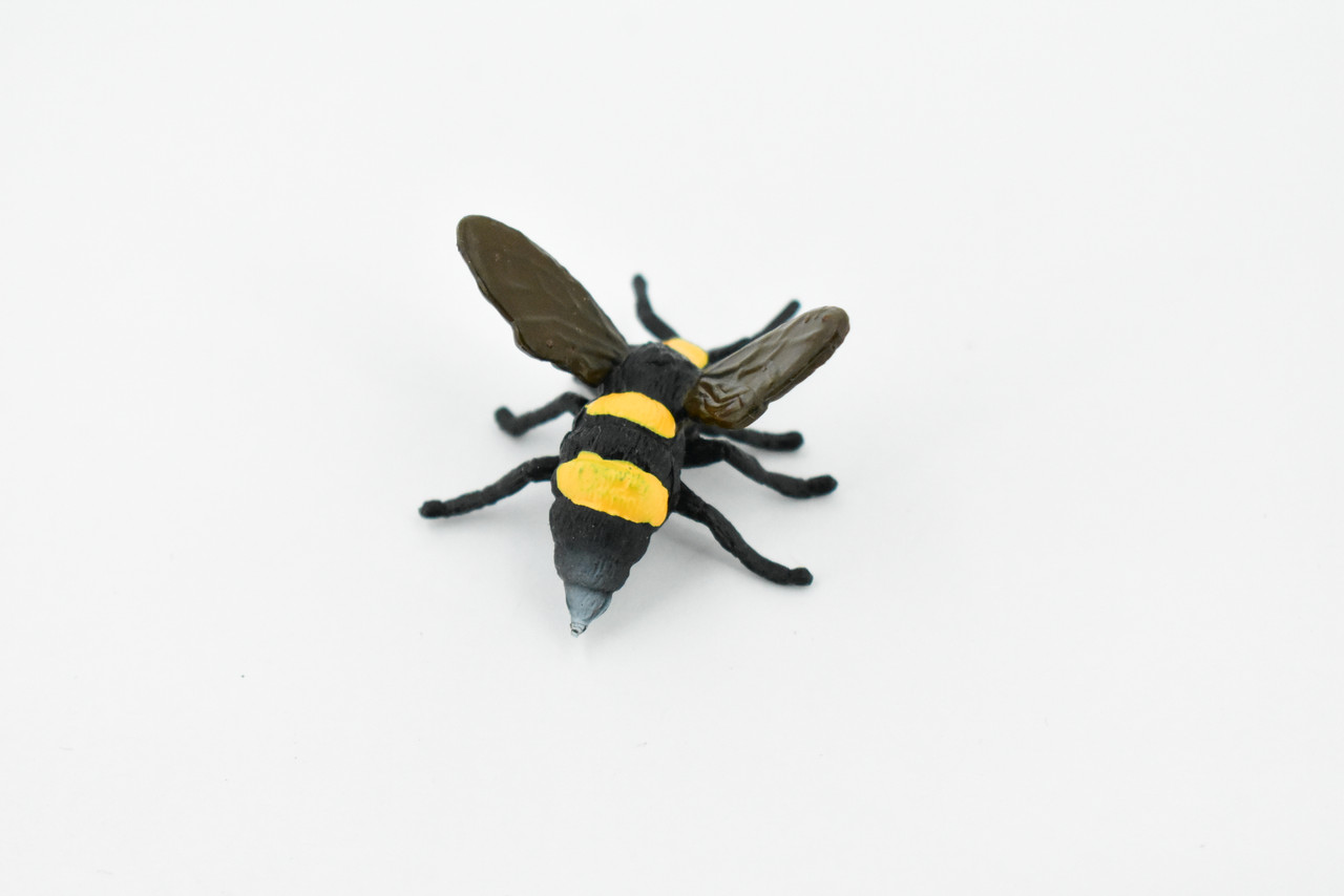 Bee, Bumble Bee, Bumblebee,  Rubber Insect, Hand Painted, Realistic Toy Figure, Model, Replica, Kids, Educational, Gift,       1 1/2"     CH172 BB113