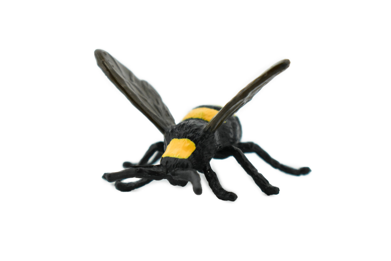 Bee, Bumble Bee, Bumblebee, Very Nice Design, Rubber Insect, Hand Painted, Realistic Toy Figure, Diorama Model, Kids, Educational, 1 1/2 Inches