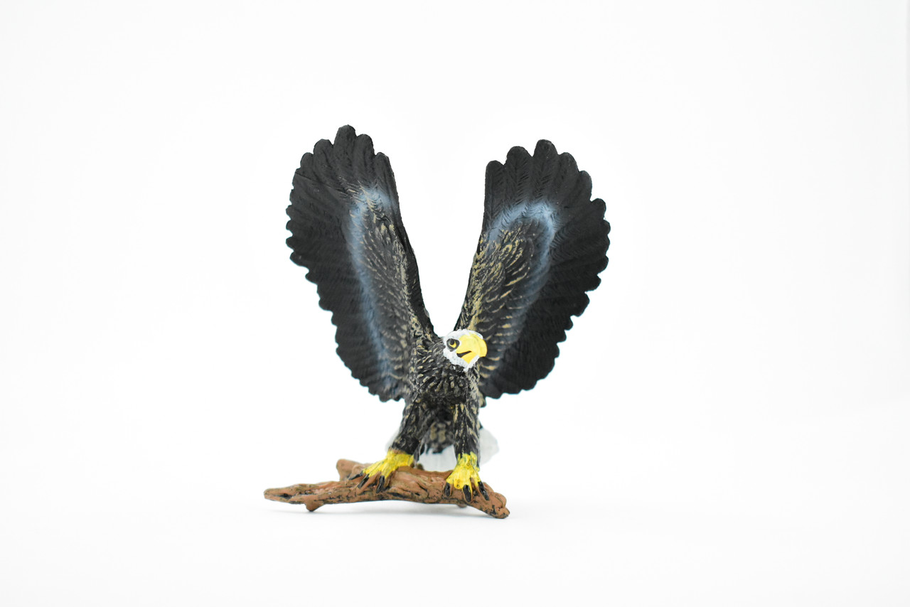 Eagle, Bald Eagle, North America, Museum Quality, Rubber Bird, Hand Painted, Realistic Toy Figure, Model, Replica, Kids, Educational, Gift,         4 1/2"    CH174 BB113