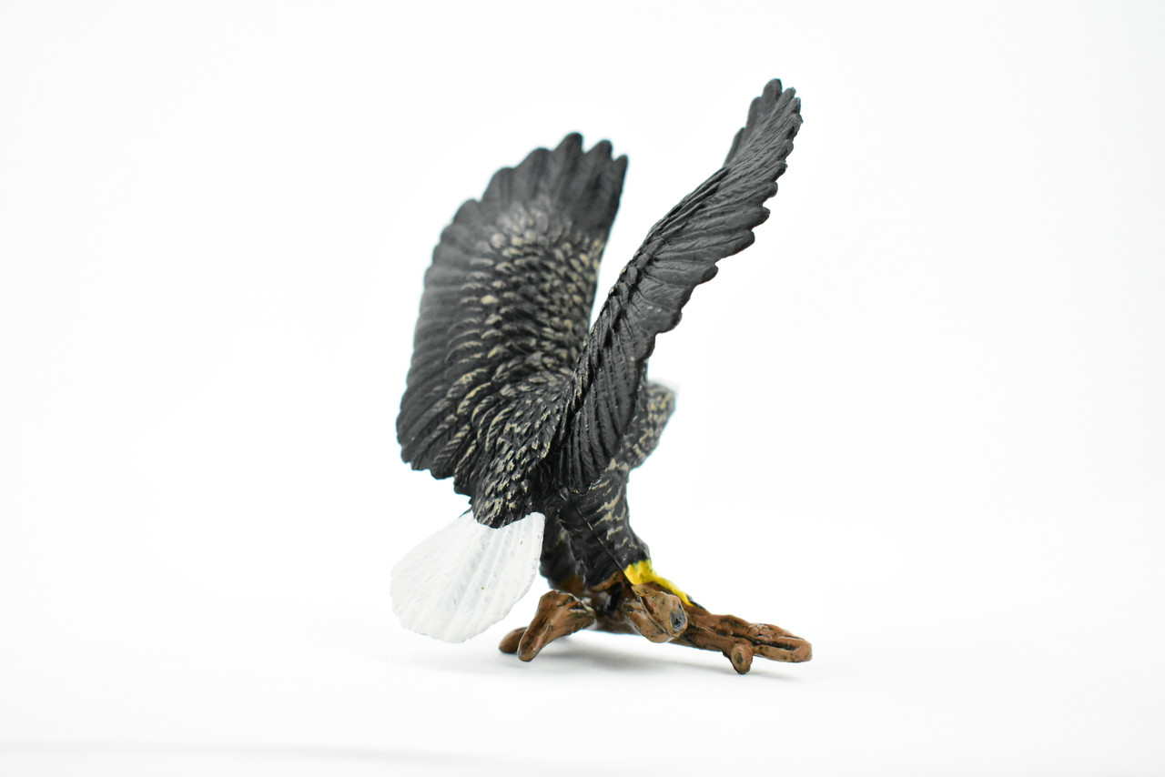 Eagle, Bald Eagle, North America, Museum Quality, Rubber Bird, Hand Painted, Realistic Toy Figure, Model, Replica, Kids, Educational, Gift,         4 1/2"    CH174 BB113