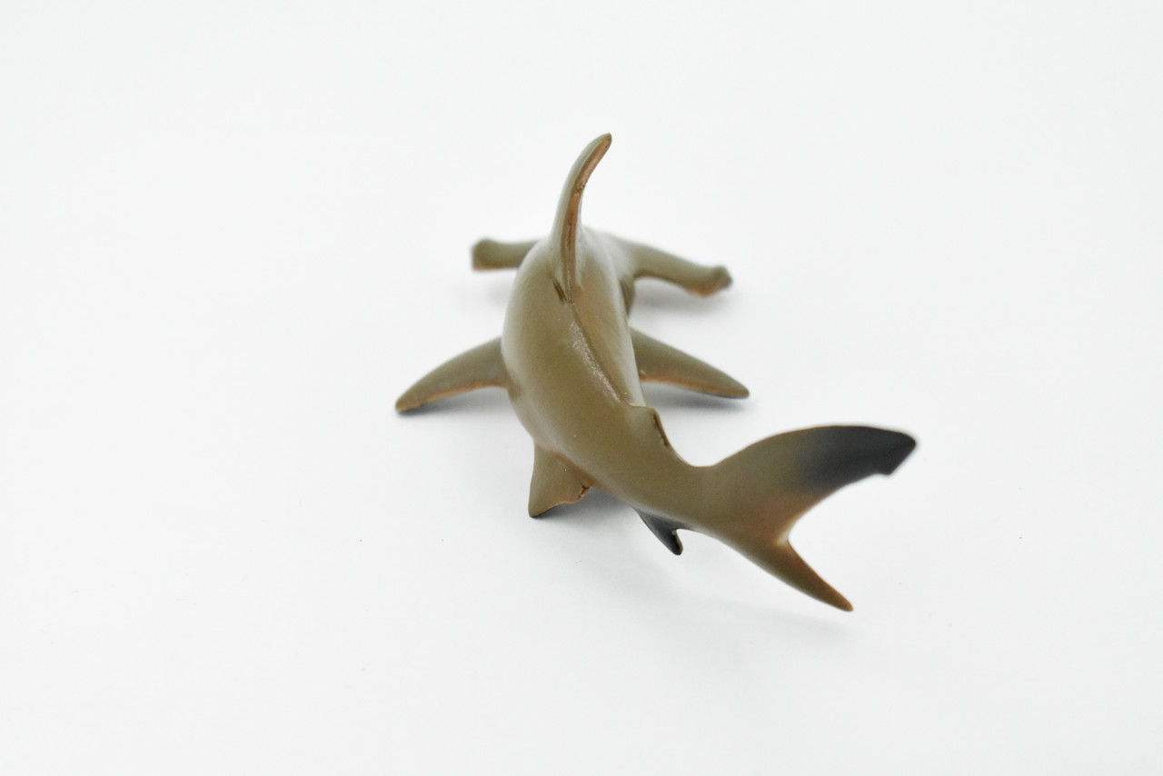 Shark, Hammerhead Shark, Museum Quality, Rubber Fish, Hand Painted, Realistic Toy Figure, Model, Replica, Kids, Educational, Gift,      5 1/2"     CH176 BB113